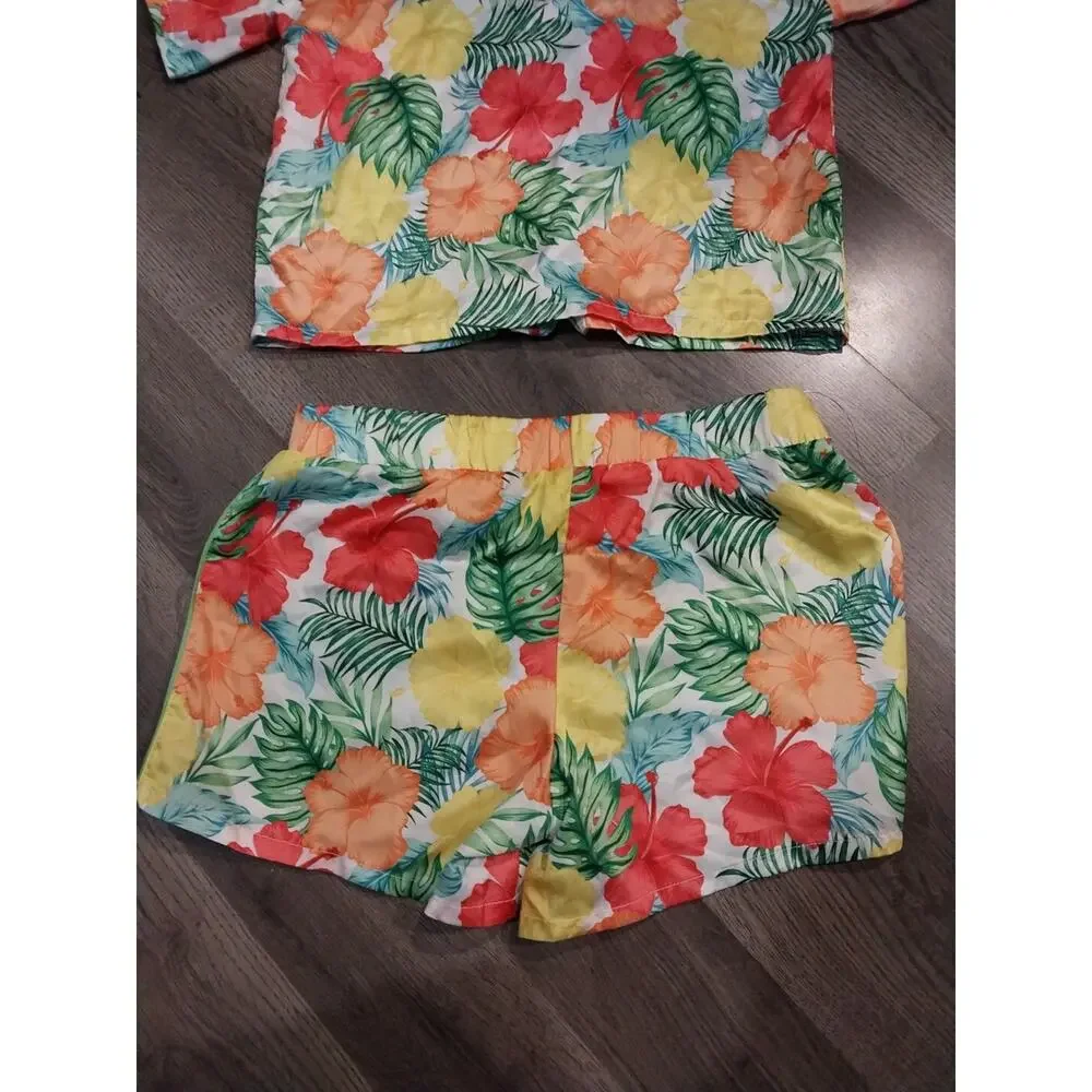Girls Art Class Hawaiian Sleepwear Size 8 Top Size 10/12 Short Set NWOT